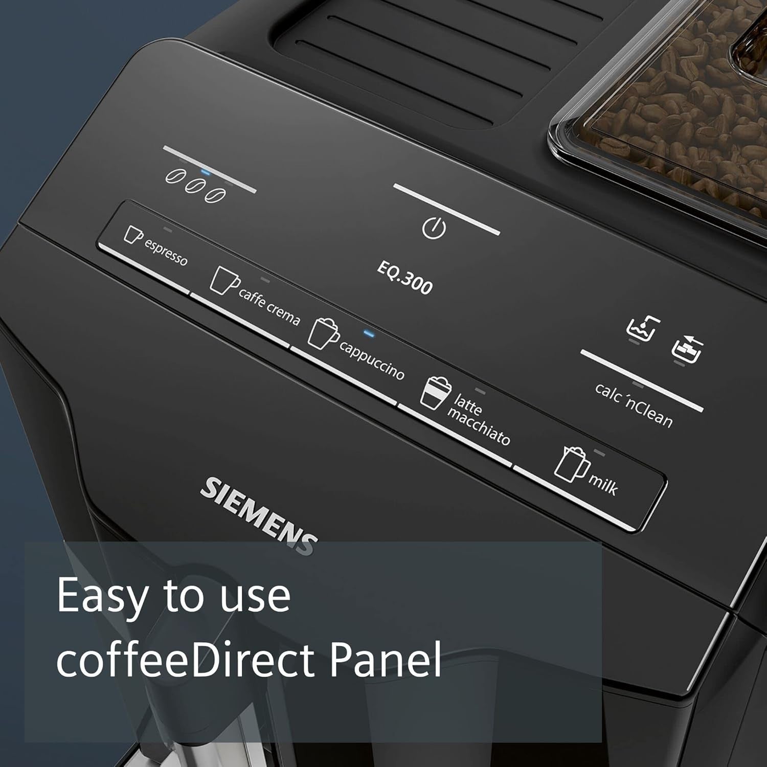 Bean-to-Cup Coffee Machine with Milk Frother, 1.4L Tank, One-Touch Drinks
