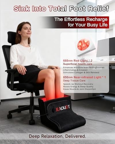 Red Light Therapy Foot Boots LED Pain Relief Circulation Plantar Heel Pain