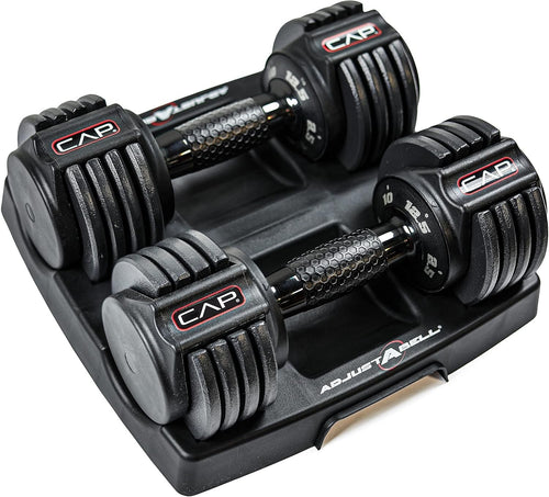 12.5LB Adjustable Dumbbell Pair Twist Handle Honeycomb No-Roll Home Gym