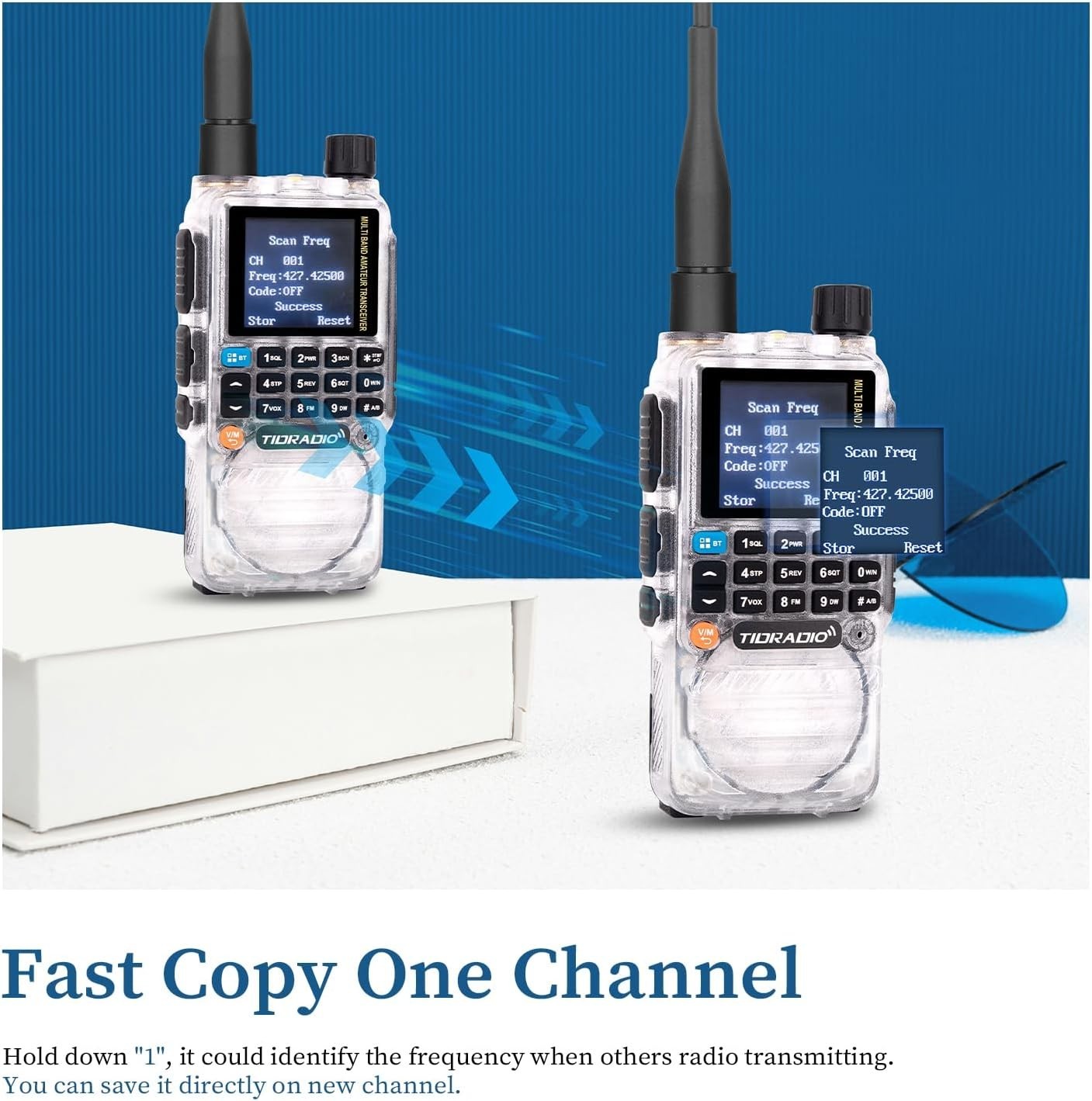 Ham Radio 199CH Bluetooth App Programming Airband 2500mAh Long Range