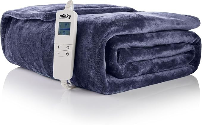 Electric Heated Throw Blanket 180x180cm 10 Heat Settings Washable Fleece