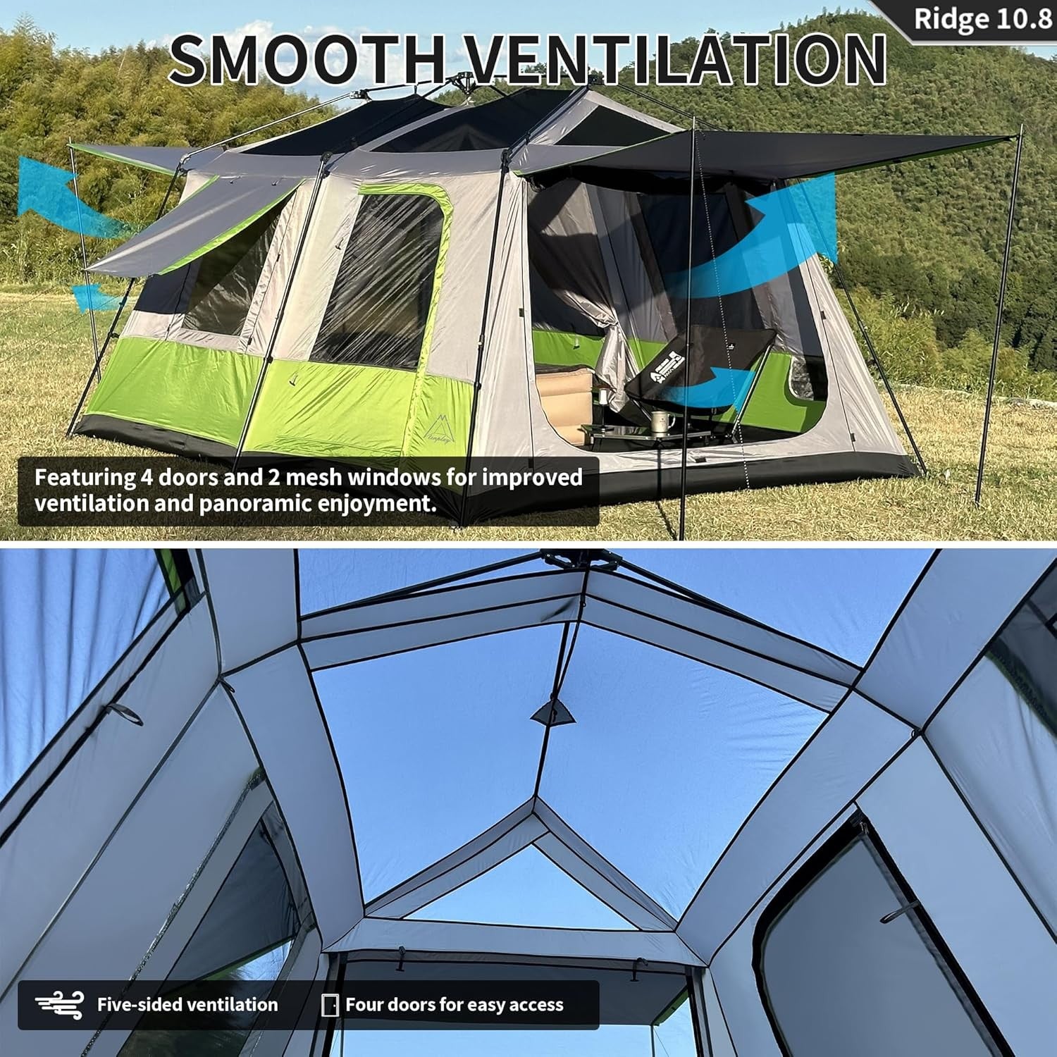 Pop Up Camping Tent 2-8 Person Waterproof Easy Setup
