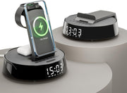Wireless Charger Alarm Clock Bluetooth Speaker Night Light Fast Charge