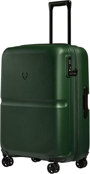 Medium Hard Shell Suitcase Expandable 4 Spinner Wheels TSA Lock 68cm Green