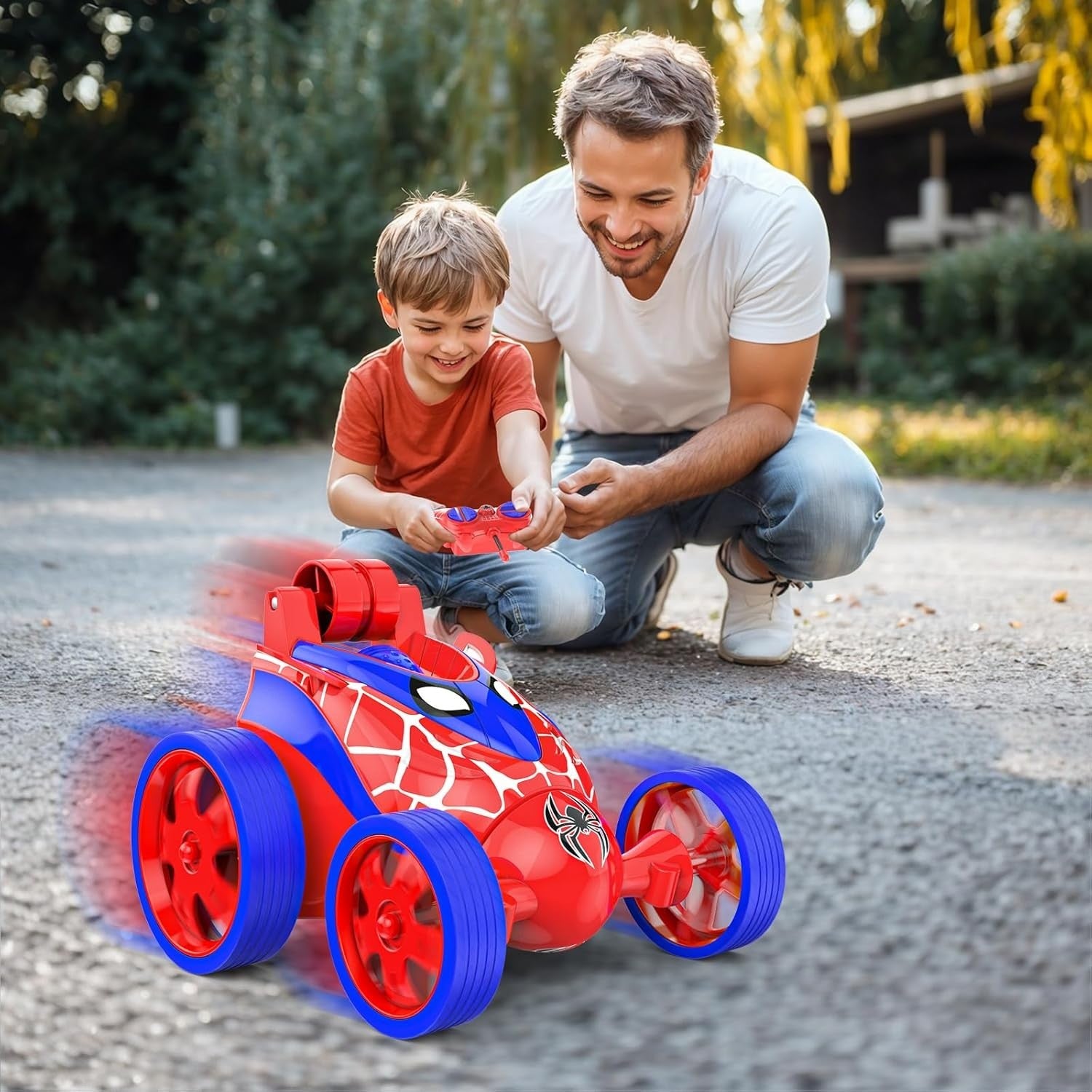 Spider Mini RC Stunt Car Toy for Kids 3–7 – 360° Spins, Vertical Drive