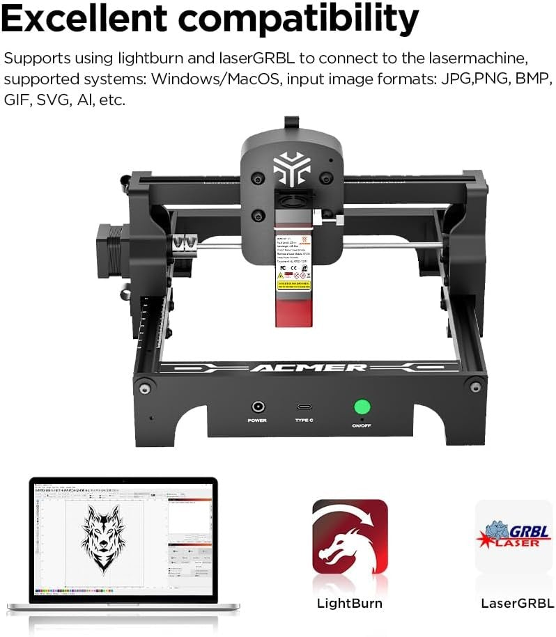 Laser Engraver Cutter 2500mW High Precision DIY Engraving Machine 130x130mm