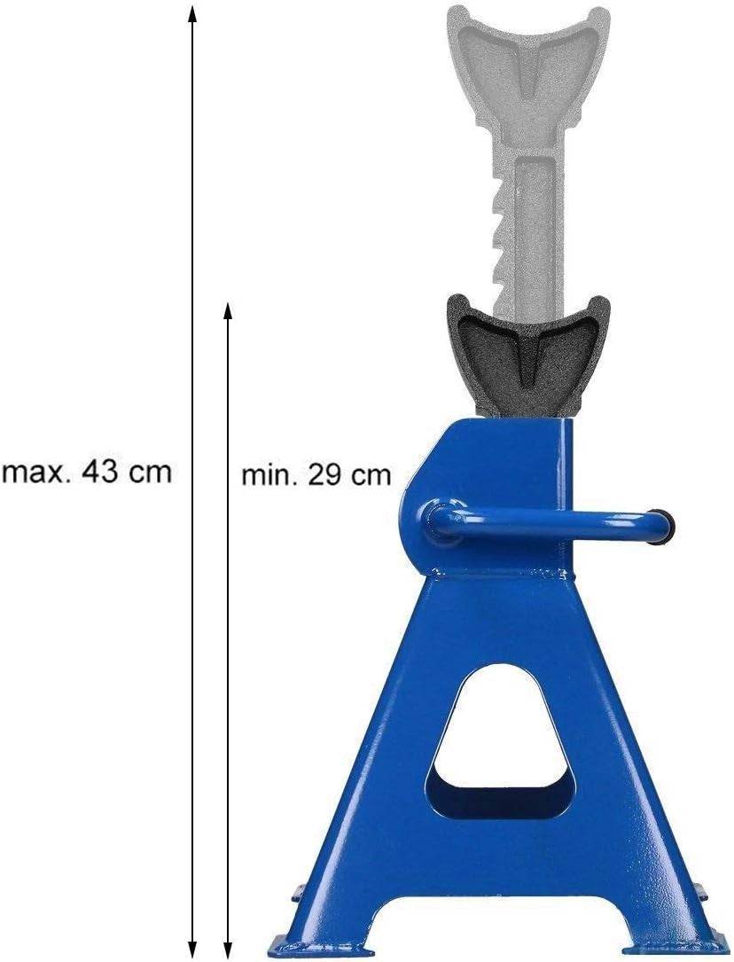 2 Ton Hydraulic Trolley Jack + 3 Ton Axle Stands Kit Heavy Duty 135–430mm