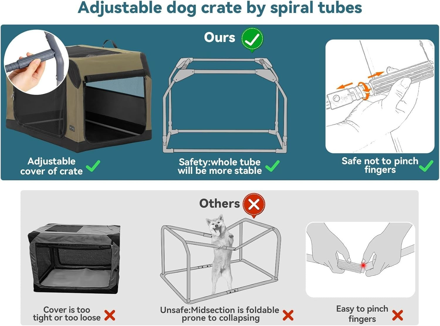 Portable Soft Dog Crate for Small Pets – Collapsible, Travel-Friendly & Secure