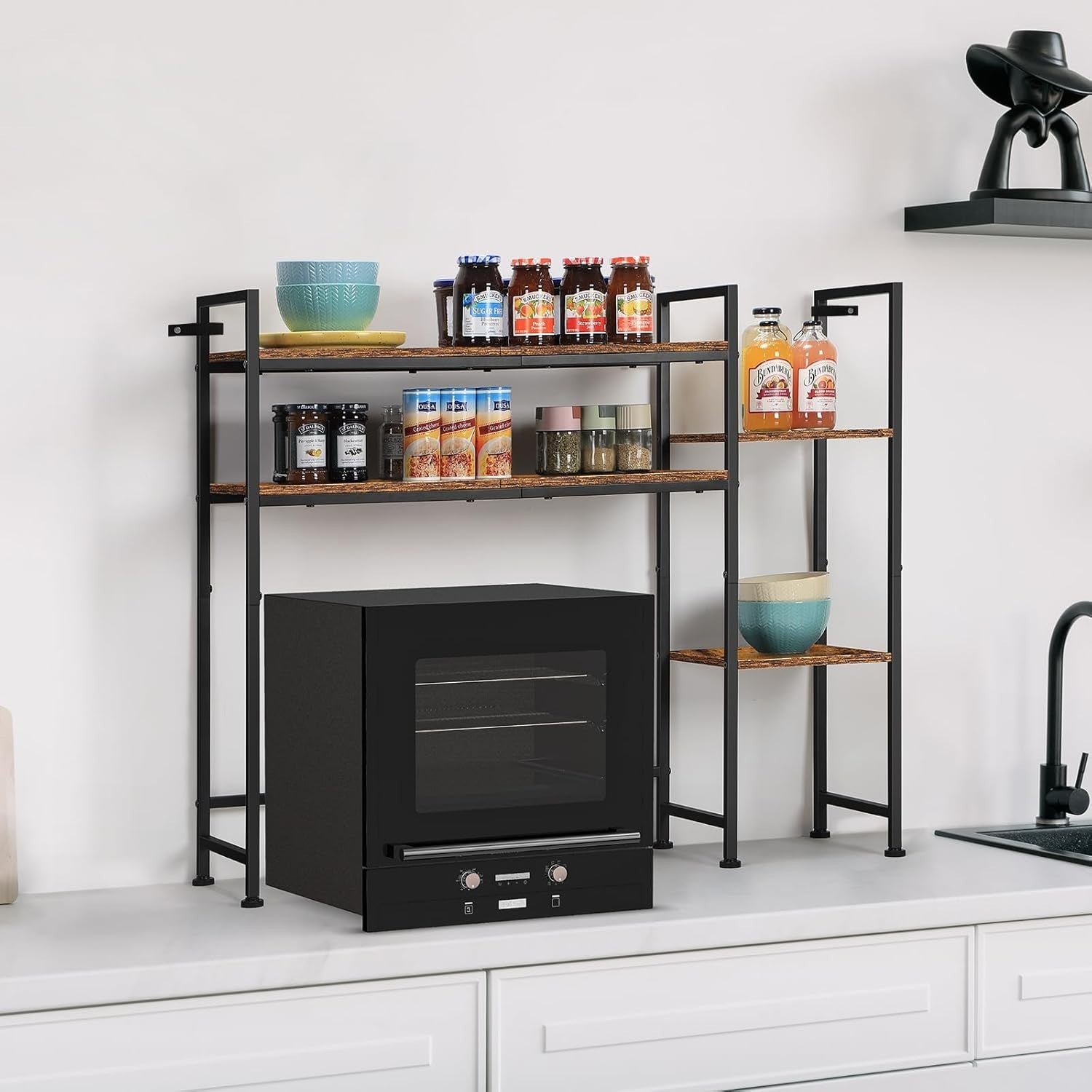 4-Tier Desktop Bookshelf Hutch | 95cm Desk Organizer Rack Over Monitor Storage