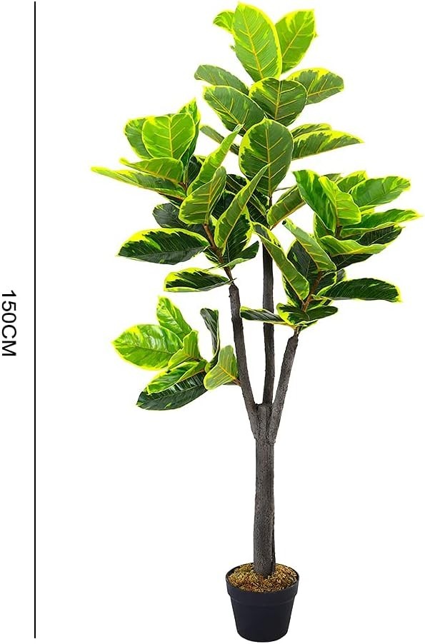 5FT 150cm Artificial Ficus Fiddle Fig Tree Tall Indoor Outdoor Home Decoration