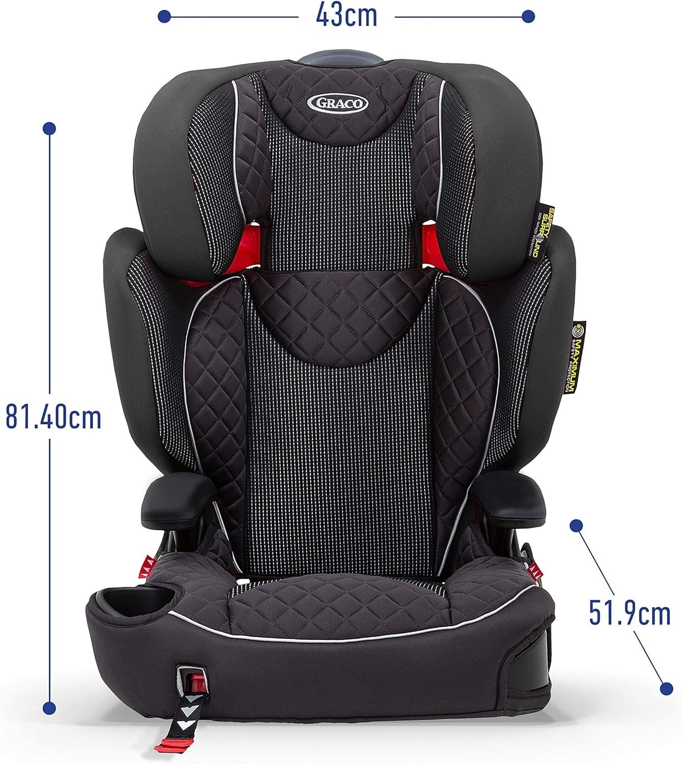 Highback Booster Car Seat ISOFIX i-Size Group 2/3 4–12 Years Side Impact