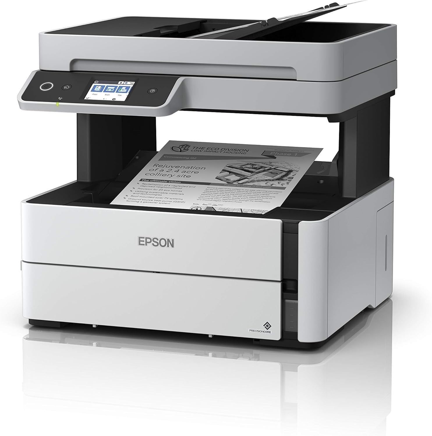 White Monochrome EcoTank A4 Wireless Printer Duplex Copy Scan Fax