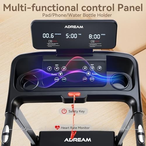 Foldable 3-Level Incline Treadmill 2.5HP Home Office Running Machine