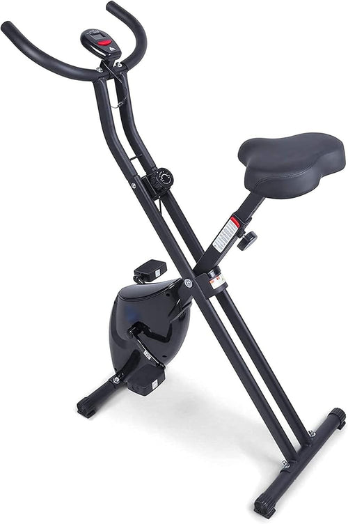 Foldable Magnetic Exercise Bike w/ LCD Monitor, Adjustable Resistance & Compact