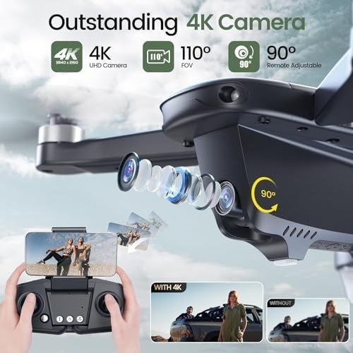 4K GPS Drone w/ Brushless Motor Auto Return Follow Me 46Min Flight Foldable
