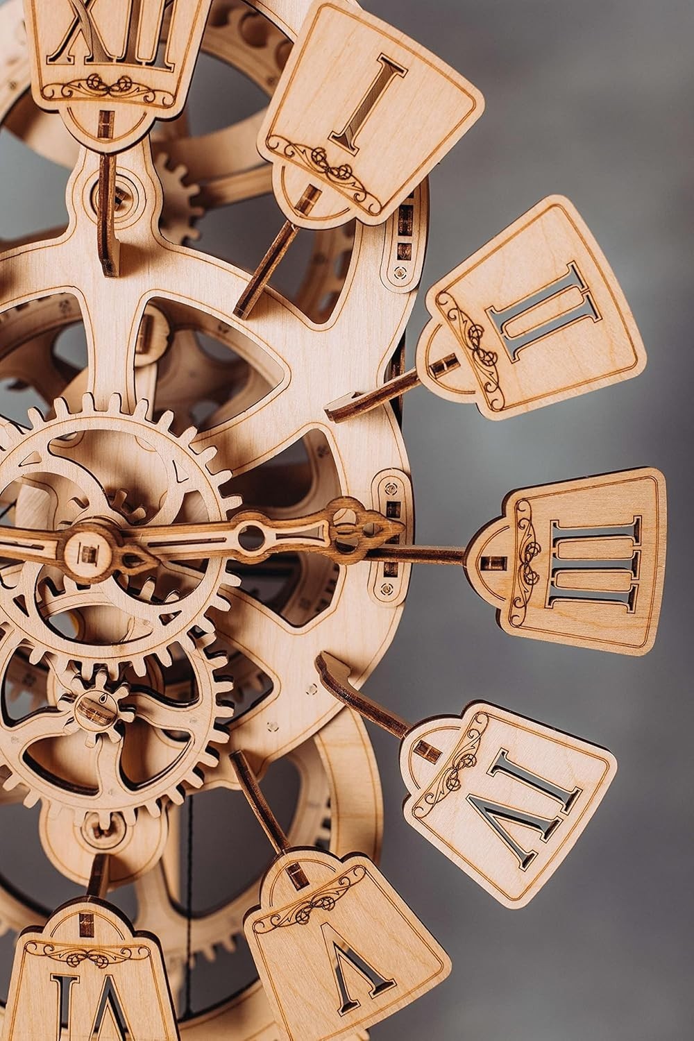 3D Wooden Wall Clock Puzzle Kit | DIY Pendulum Clock | No Battery Model