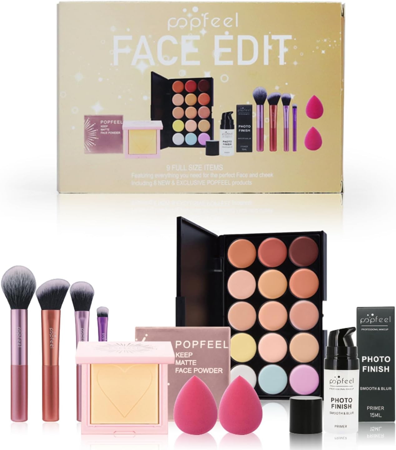 All In One Makeup Gift Set Full Kit Eyeshadow Lipstick Palette