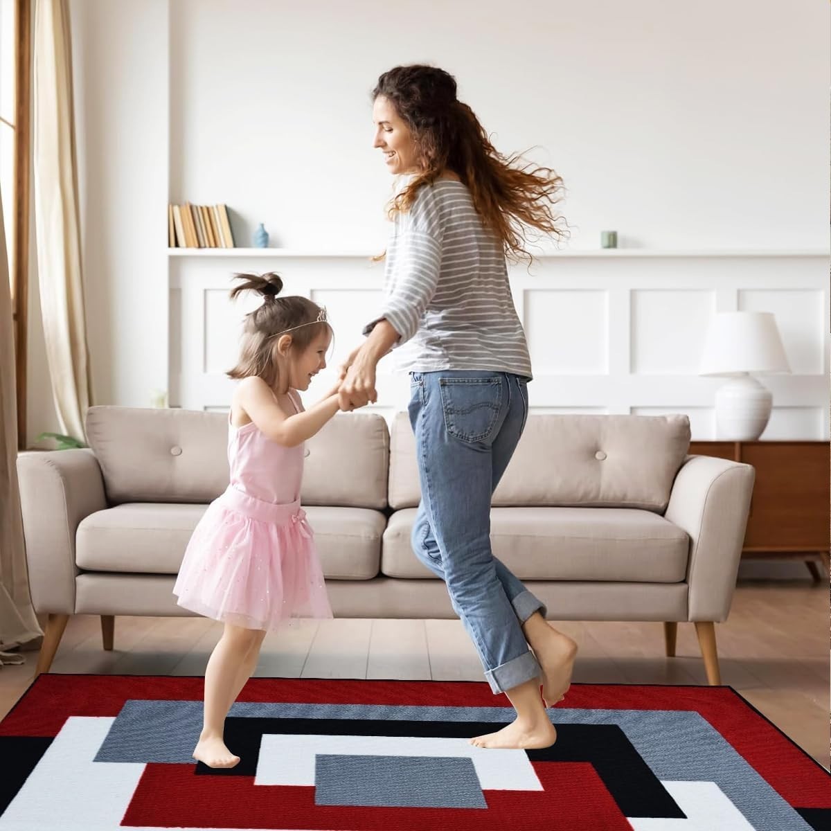 Extra Long Hallway Runner 80x300cm Geometric Flat Weave Non Slip Carpet