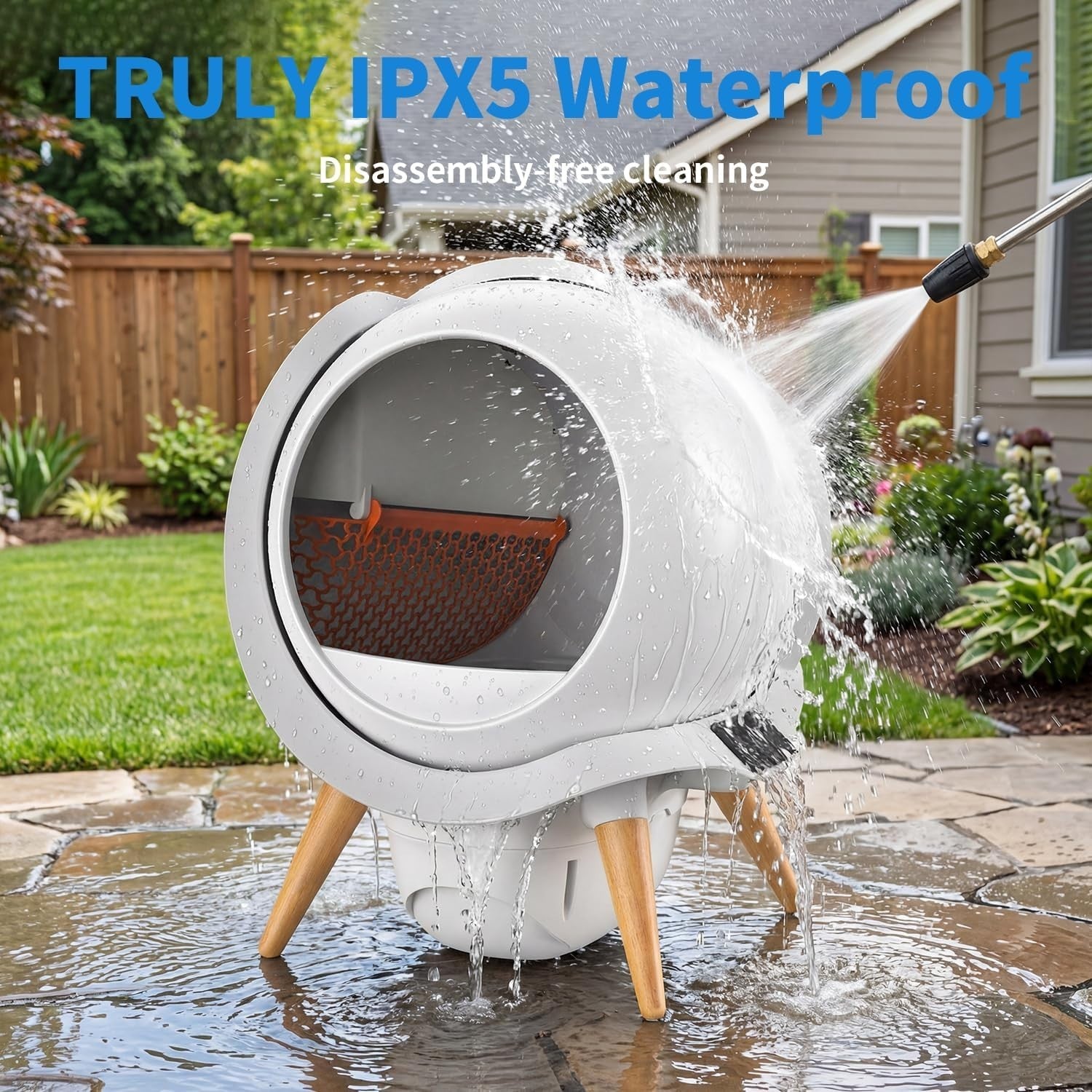 Automatic Self Cleaning Cat Litter Box Smart App Control Waterproof XL