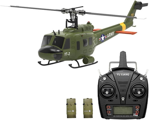 RC UH-1 Helicopter 6CH 2.4G Brushless Flybarless Model RTF for Adults