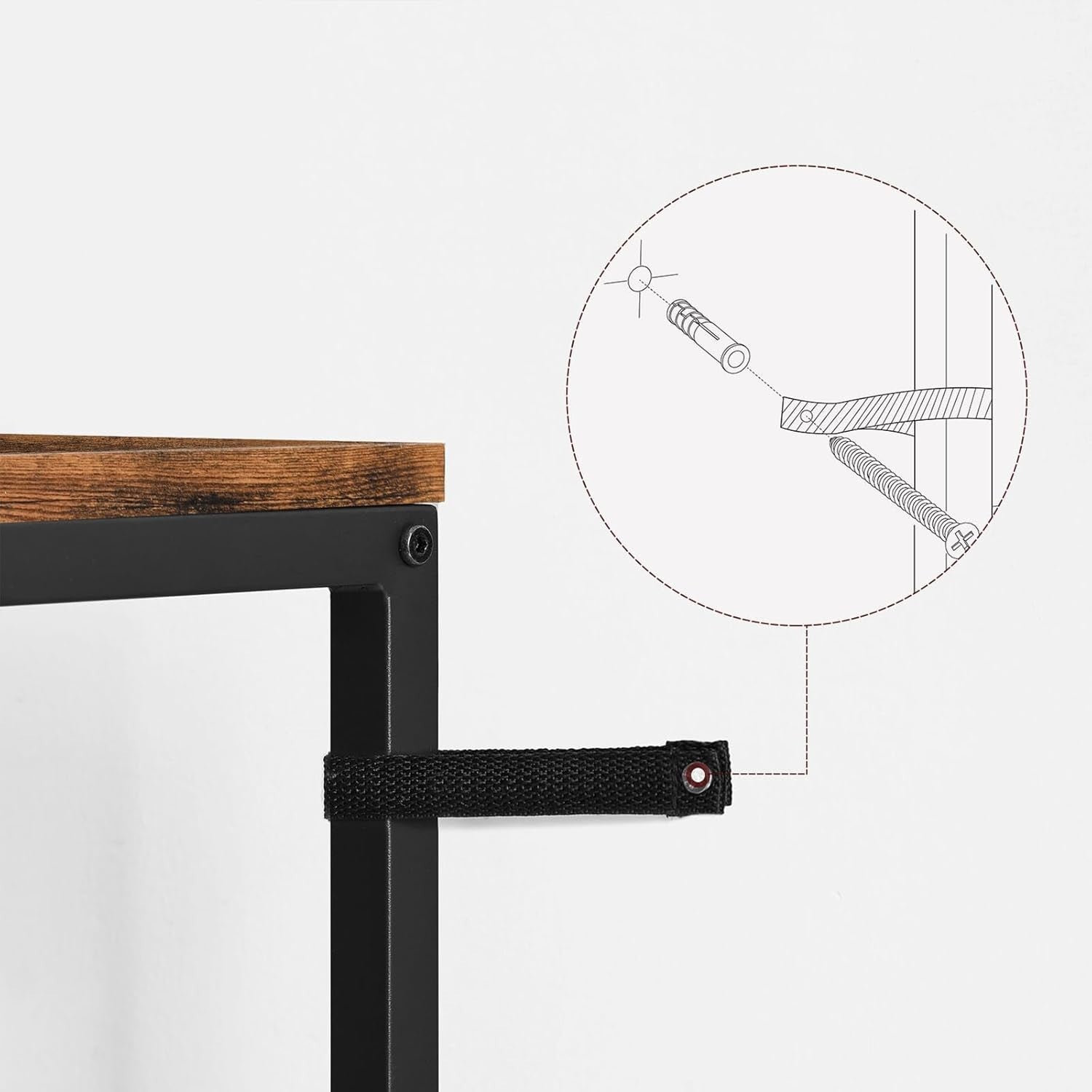 Rustic 200cm Slim Console Table with USB & Power, Ideal for Hallway/Sofa