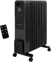 2500W 11 Fin Oil Filled Radiator Touch LED Remote Control Heater