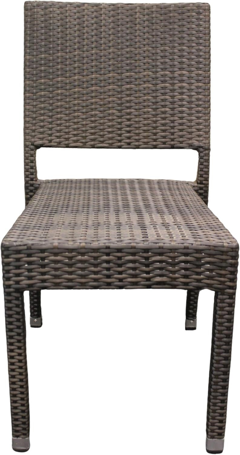 Stackable Rattan Garden Side Chair Patio Seating Commercial Outdoor Use
