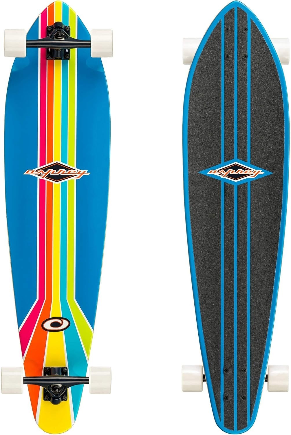 40in Pintail Longboard Cruiser 8-Ply Maple Deck Drop-Thru Carving Skateboard