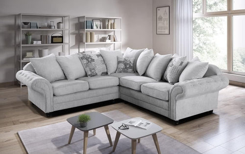 Luxury 5 Seater Corner Sofa L-Shaped Modern Sectional with Oak Frame