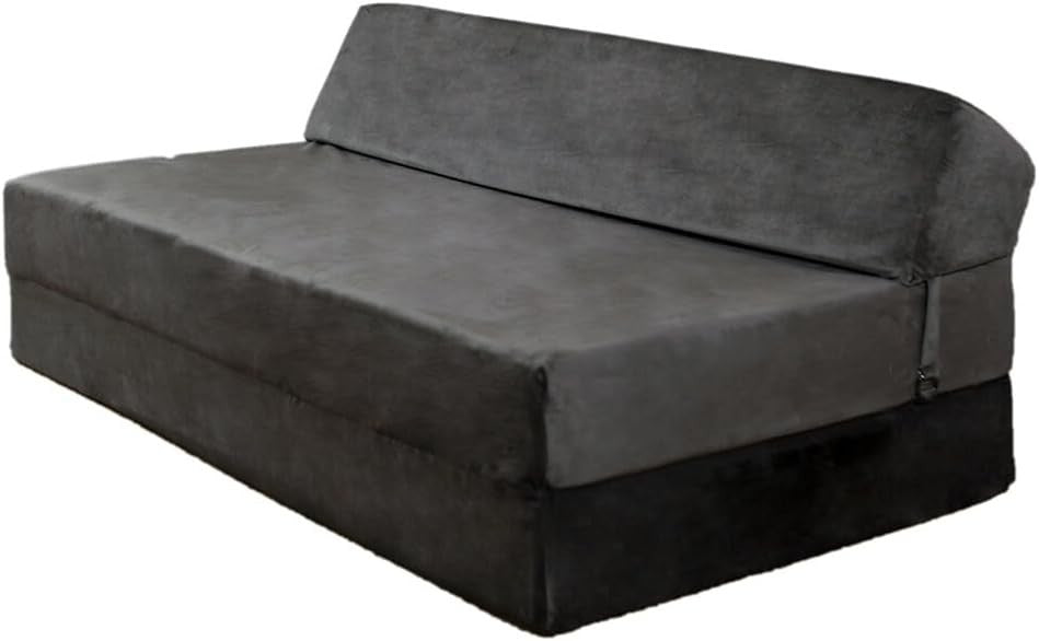 Double Fold Out Sofa Bed Velvet Futon | Soft Foam Mattress | Living Room