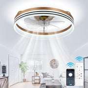 Ceiling Fan with Lights, 6-Speed Dimmable LED Gold Chandelier Fan