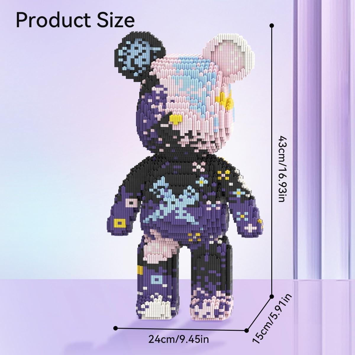 Purple Bear Micro Brick Building Set - 5600 Pieces, Creative DIY Model Gift