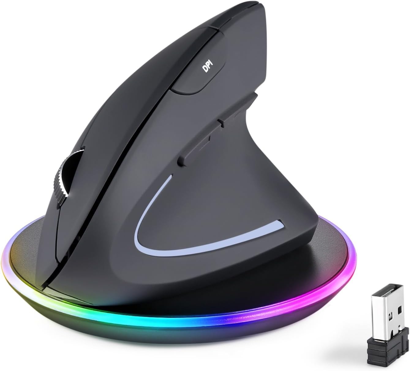 Rechargeable Vertical Ergonomic Mouse Multi Device 3200 DPI
