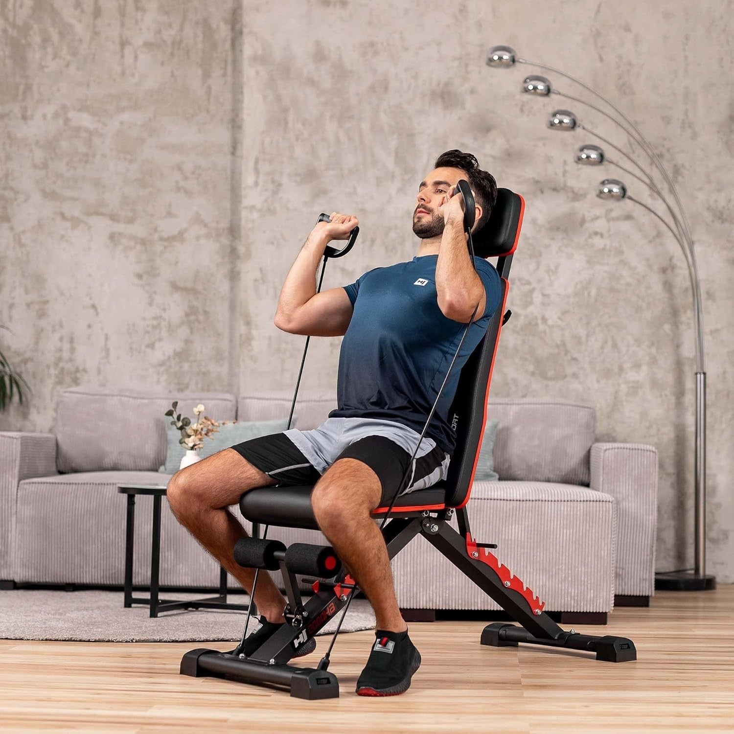 Foldable Multi-Angle Workout Bench 250kg Capacity Home Strength Training