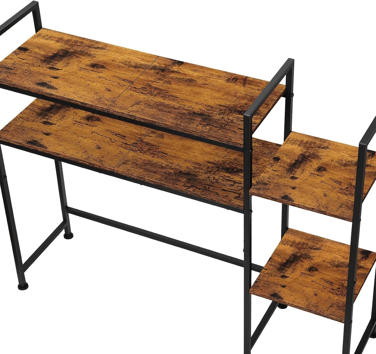 4-Tier Desktop Bookshelf Hutch | 95cm Desk Organizer Rack Over Monitor Storage