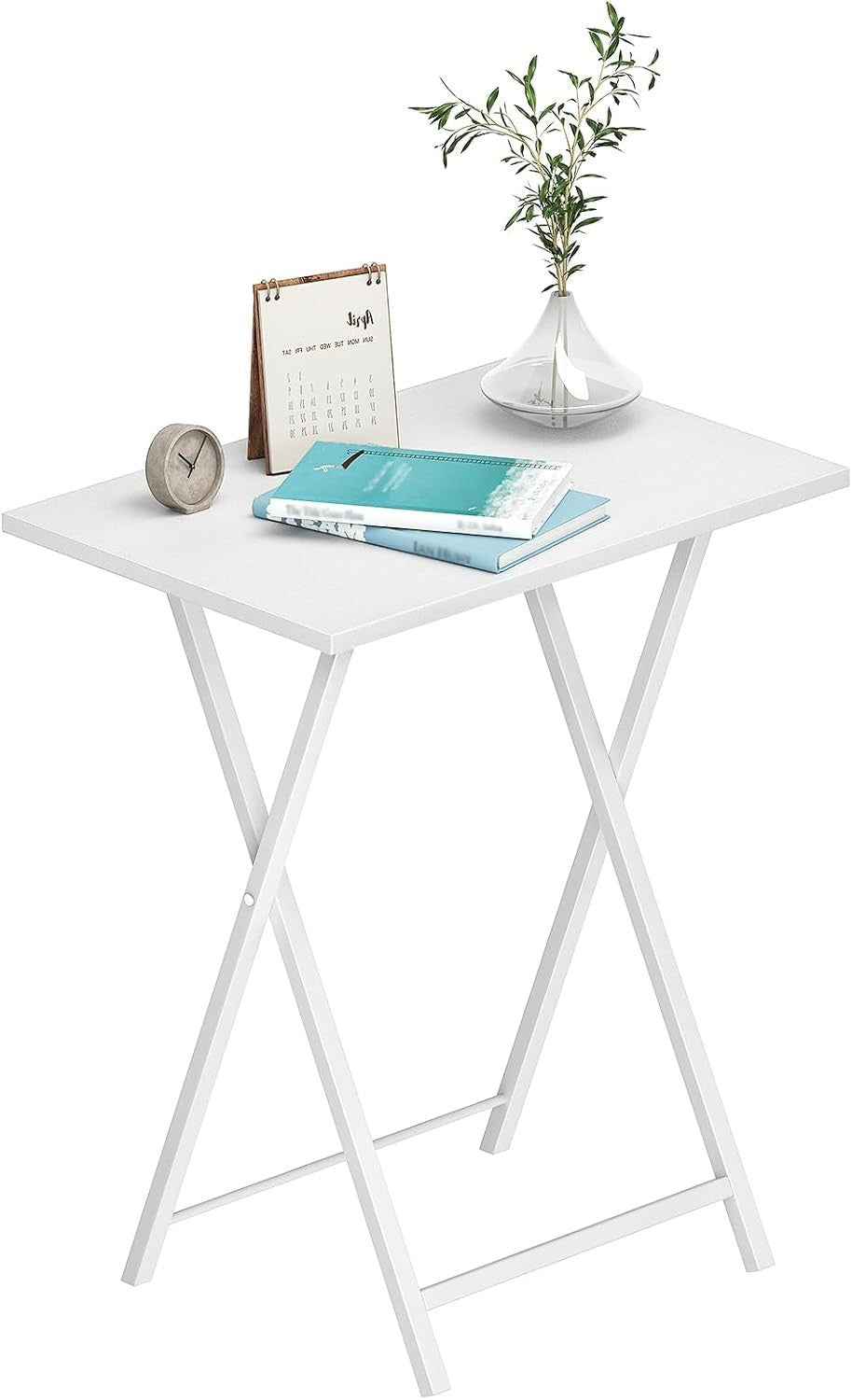 Compact Folding Side Tables 2-Pack – Multiuse Sofa Snack & Laptop Trays