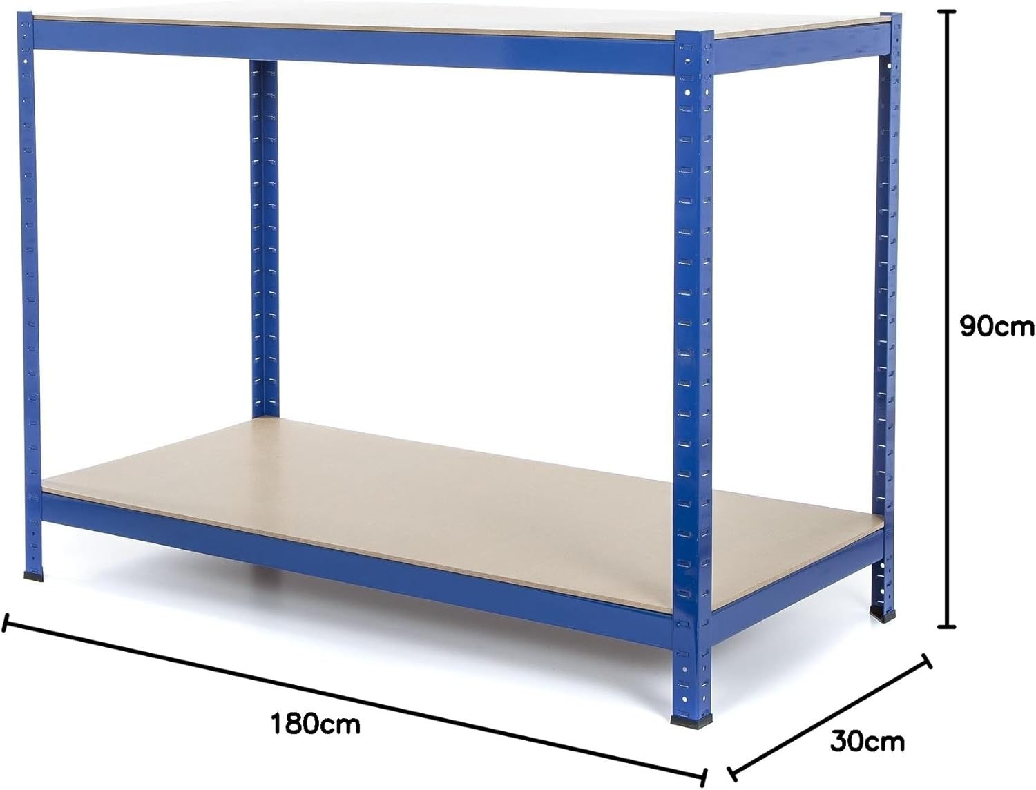Garage Starter Kit 4 Shelving Bays 1800x900x300mm + Workbench Heavy Duty
