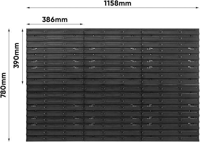 Garage Tool Peg Board Wall Organizer Storage Bin Workshop Rack