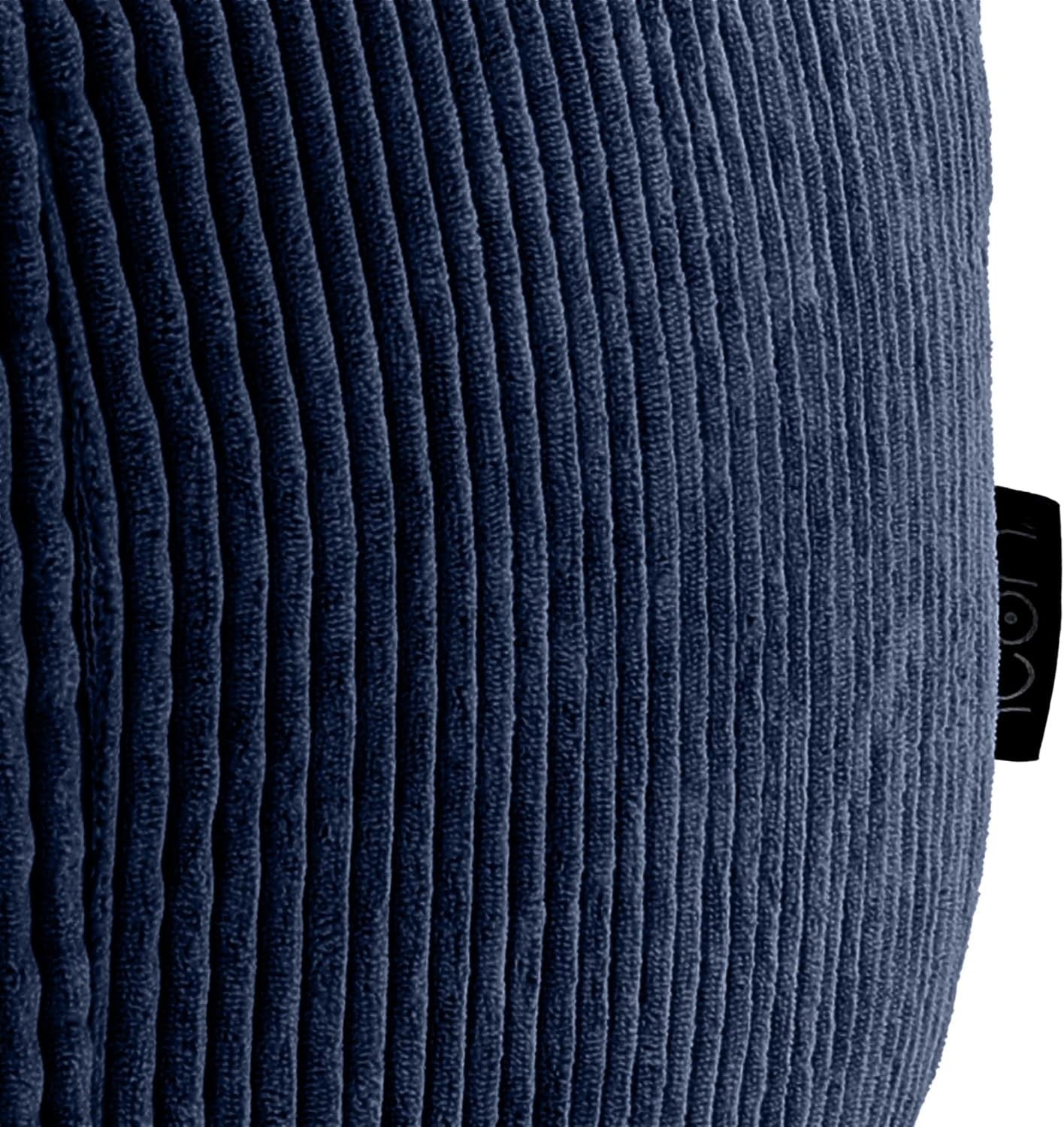 Comfy Navy Blue Bean Bag Chair for Adults | Large Soft Cord Fabric | Relax & Lou