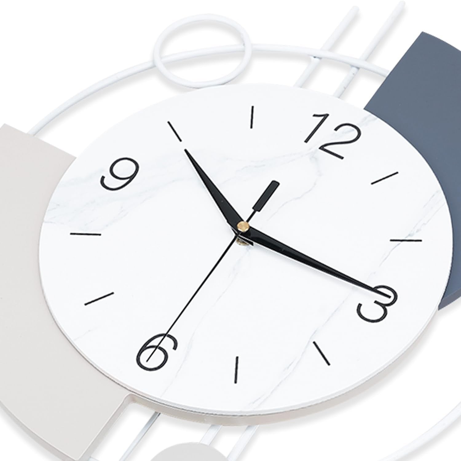 Large Modern Wall Clock Silent Luxury Decorative Non-Ticking Clock 33×55cm