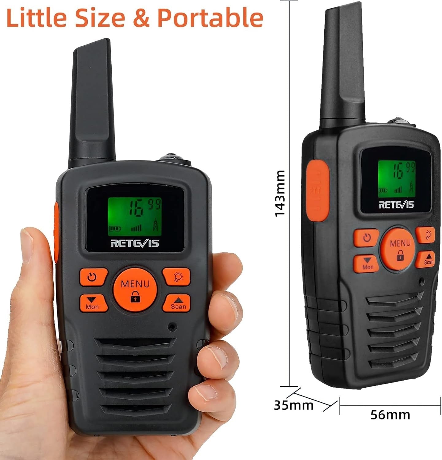 PMR446 Walkie Talkies 4 Pack Long Range VOX LED Torch Outdoor Radio