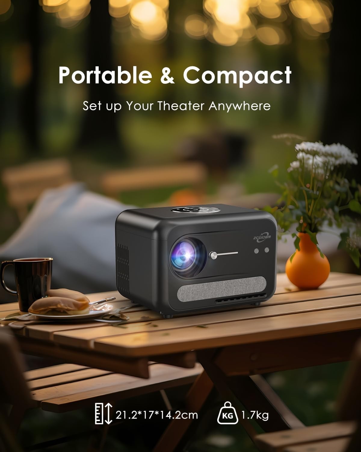 4K Smart Projector Google TV WiFi 6 Bluetooth NFC Dolby HDR