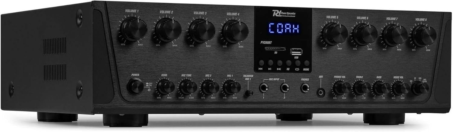 8 Zone Audio Amplifier 800W Multi Room Bluetooth USB FM