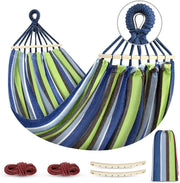 Heavy Duty Camping Hammock 550lb Max | Outdoor Swing Bed w/ Tree Straps