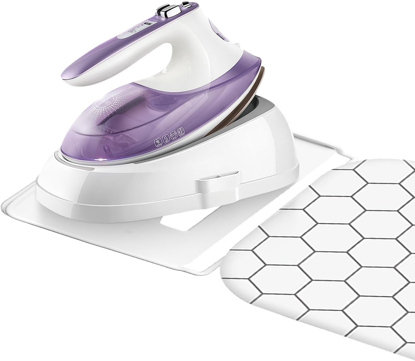 Lightweight Folding Ironing Board 110x33cm Adjustable Height Non-Slip