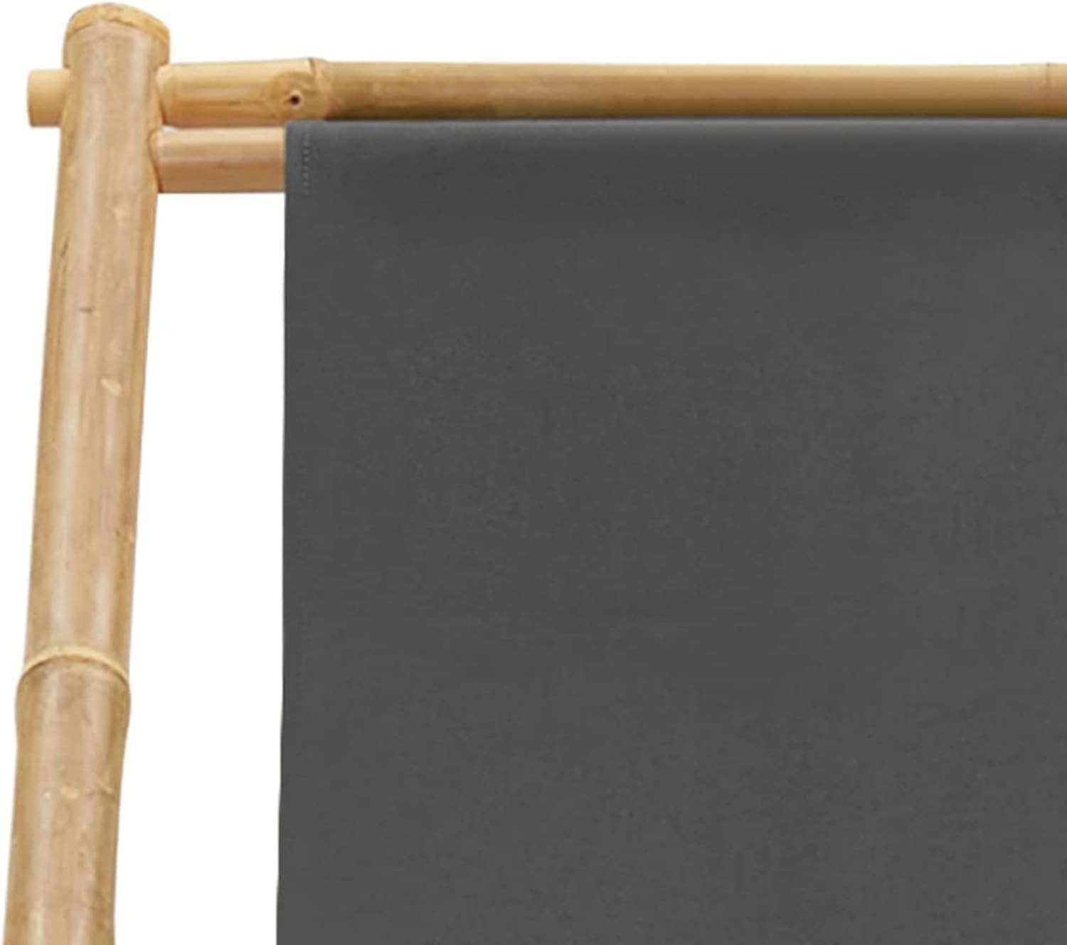 Adjustable Bamboo Deck Chair with Canvas Seat | Weatherproof Outdoor Lounger