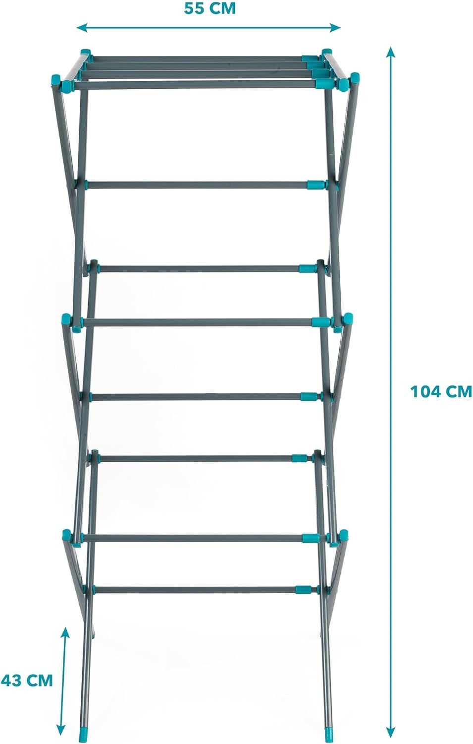 Expandable Clothes Airer 3 Tier Folding Drying Rack Indoor Space Saving