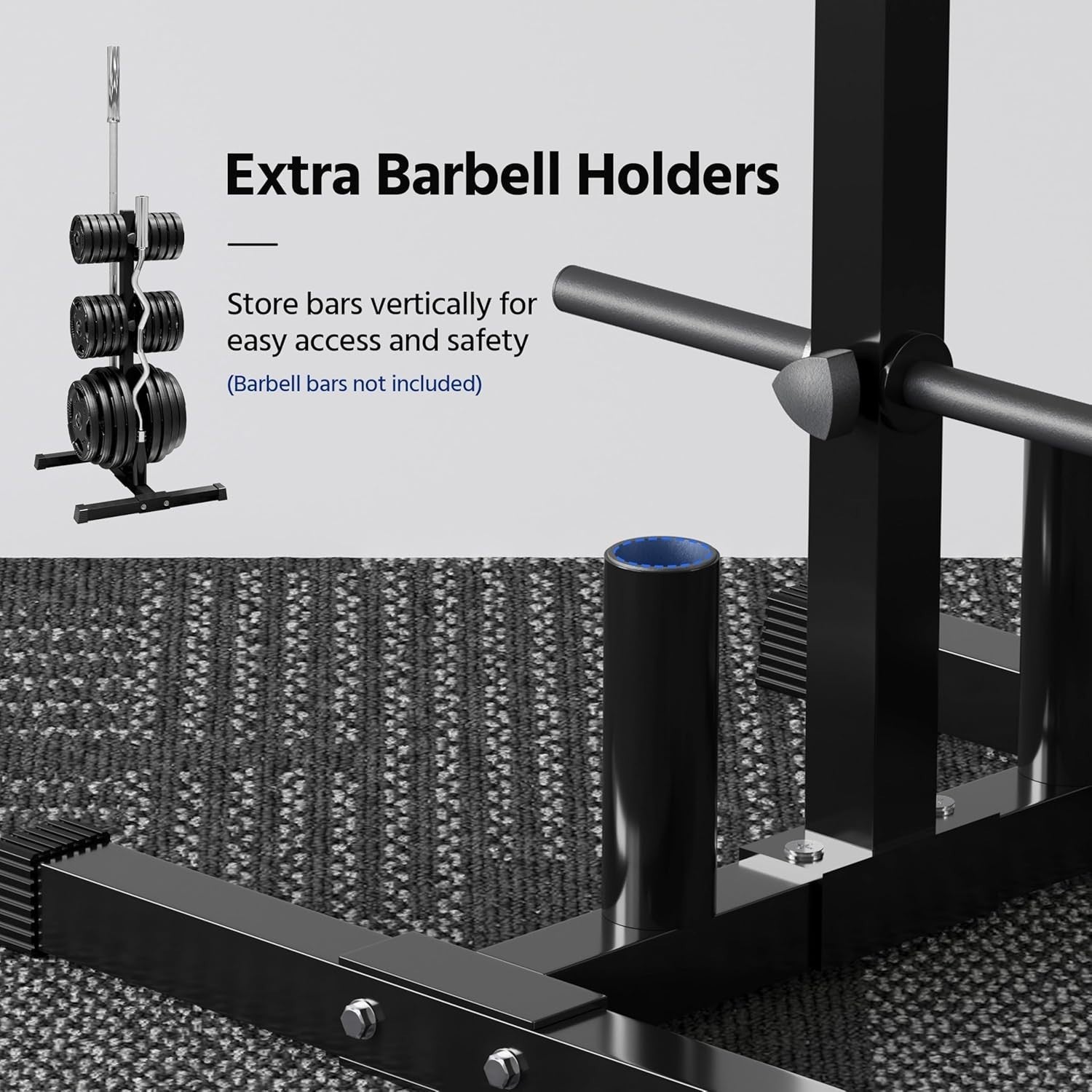 Vertical Weight Plate & Barbell Rack – Home Gym Storage Heavy Duty 400kg