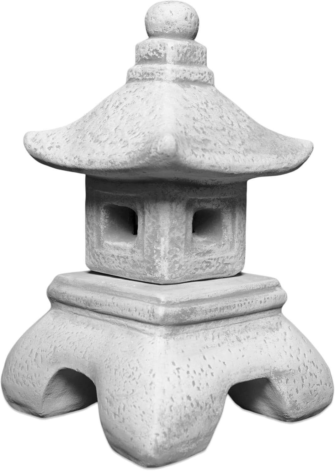 Japanese Yukimi Stone Lantern 33cm Frost Proof Cast Concrete Garden Decor