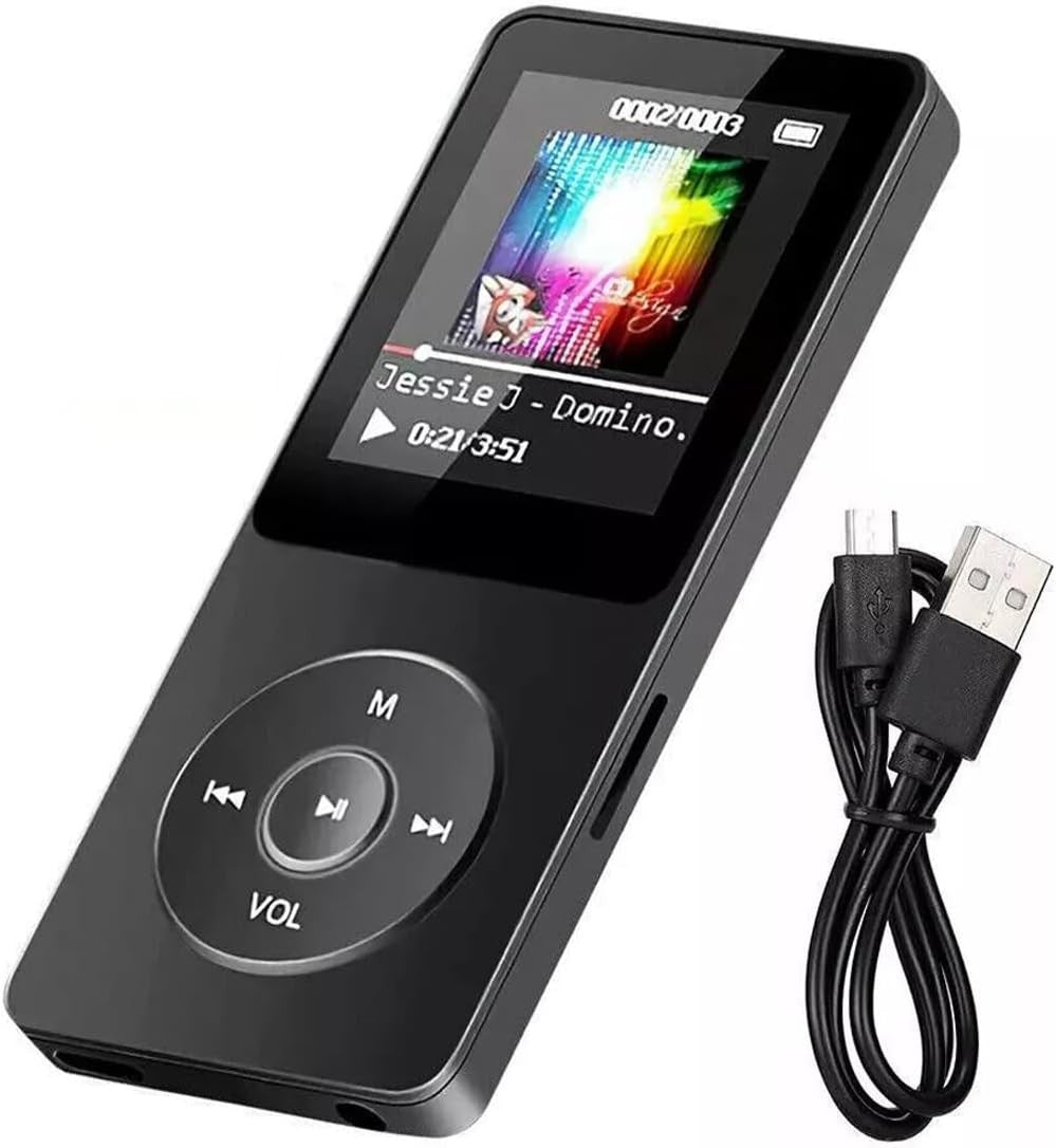 Portable MP3/MP4 Music Player with Bluetooth, HD Speaker & FM – Black